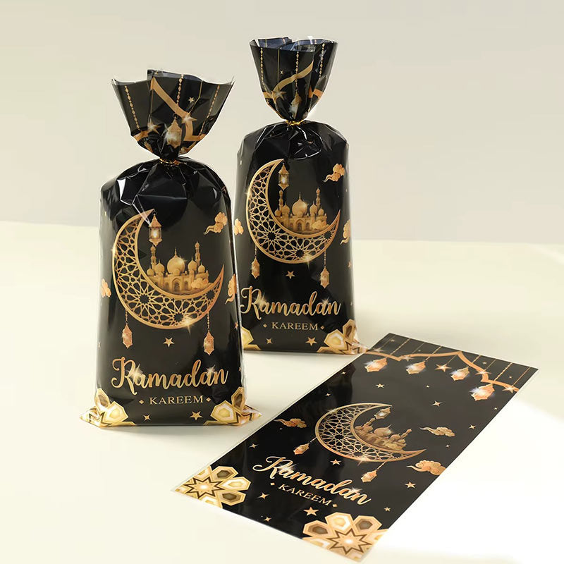 Lot de 25 sachets Ramadan Kareem – Noir et Or