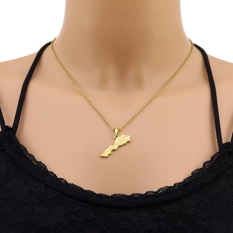 Collier Carte du Maroc