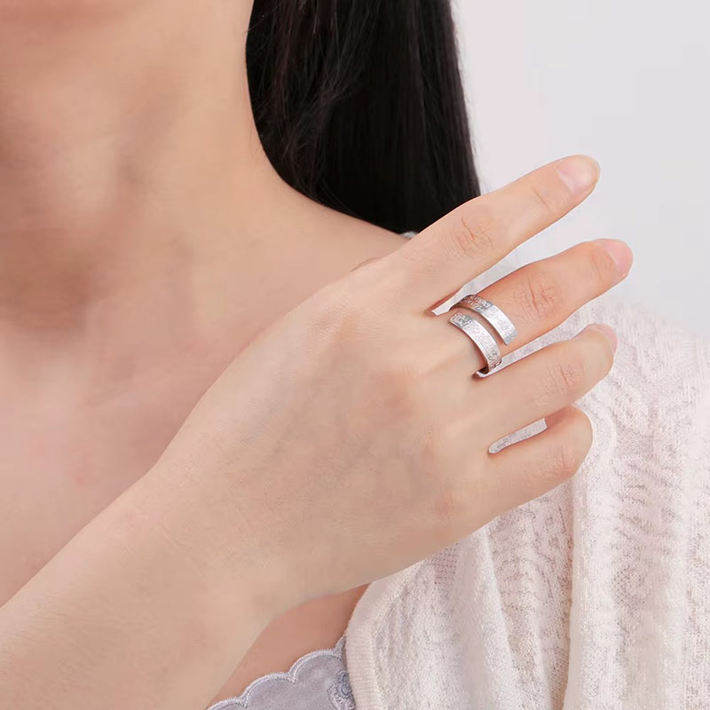 Bague Ouverte Ayatul Kursi – Gravure du Verset du Trône