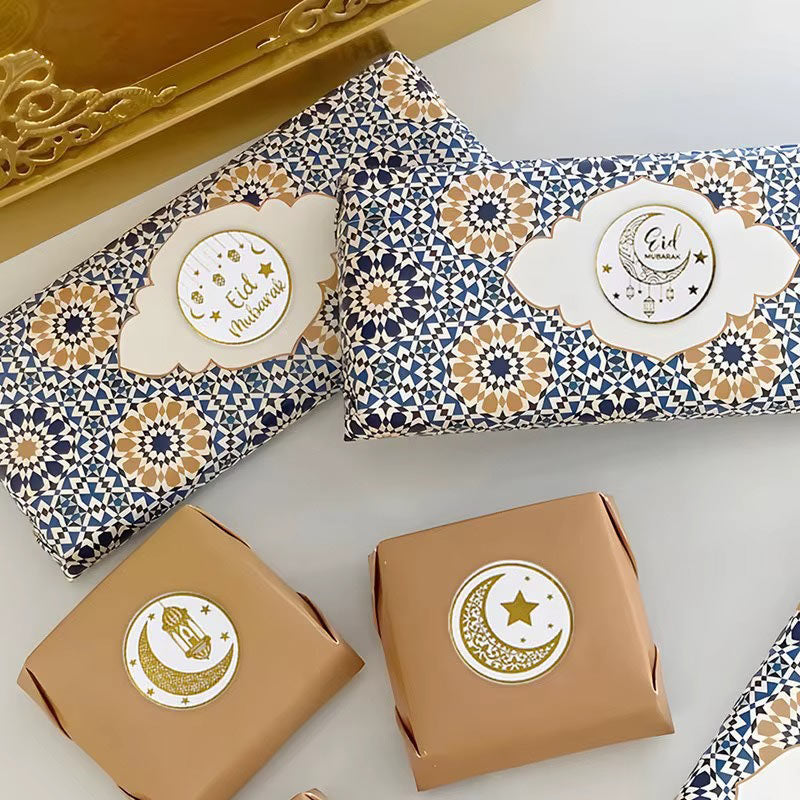 Bobine de 500 Étiquettes Eid Mubarak