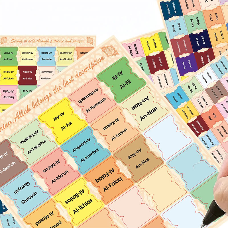 Onglets Sourates Coran – 125 Index Colorés