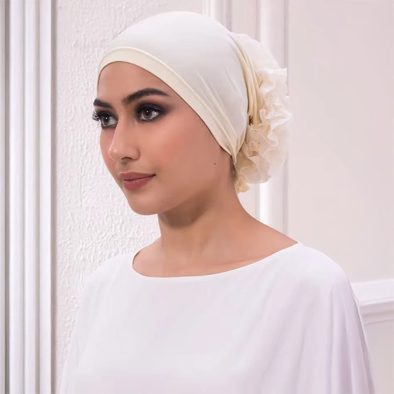 Bonnet Hijab Firdaws Dentelle Voluptueuse