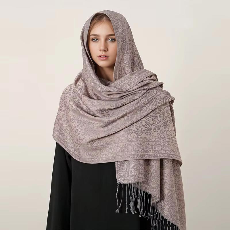 Châle Yasmin Taupe Rosé