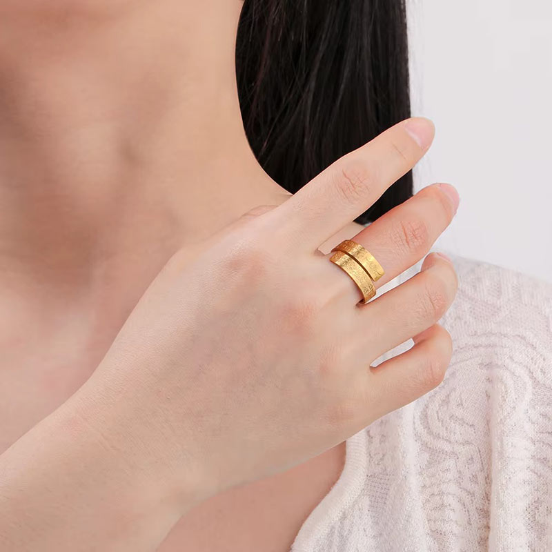 Bague Ouverte Ayatul Kursi – Gravure du Verset du Trône