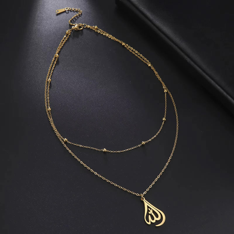 Collier Allah Calligraphie Goutte d’Eau