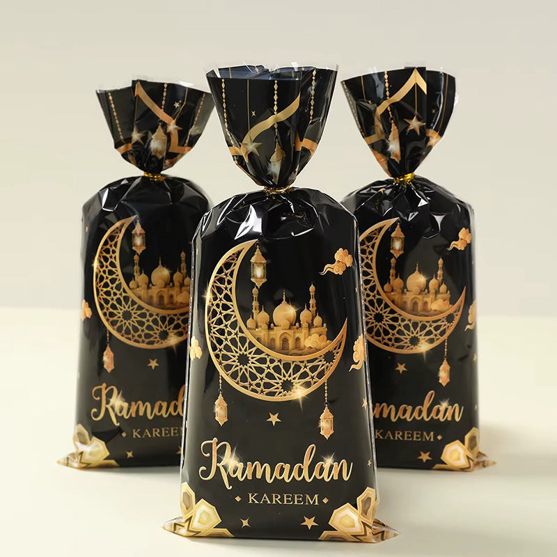 Lot de 25 sachets Ramadan Kareem – Noir et Or