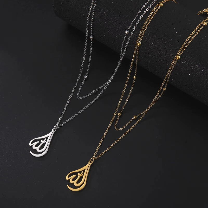 Collier Allah Calligraphie Goutte d’Eau