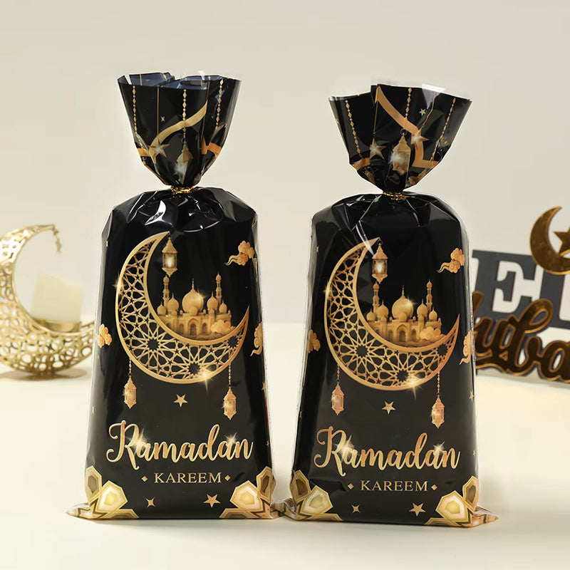 Lot de 25 sachets Ramadan Kareem – Noir et Or