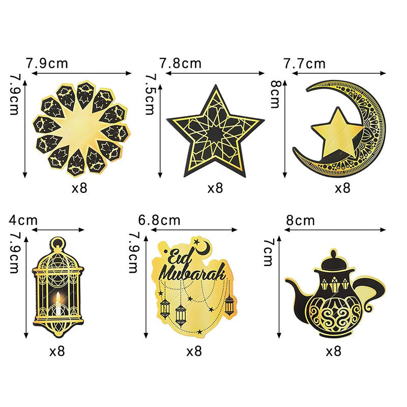 Lot de 48 Porte-Sucettes Décoratifs Eid