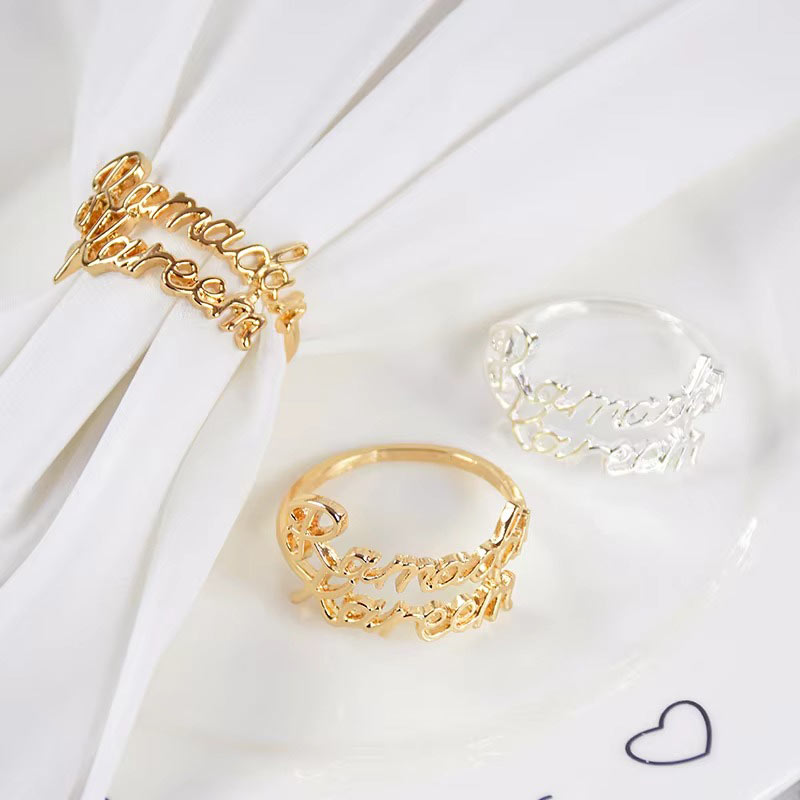 Lot de 4 Ronds de Serviette Ramadan Kareem