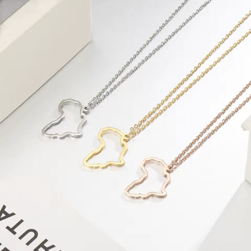 Collier Talisman Sahara – Carte d’Afrique