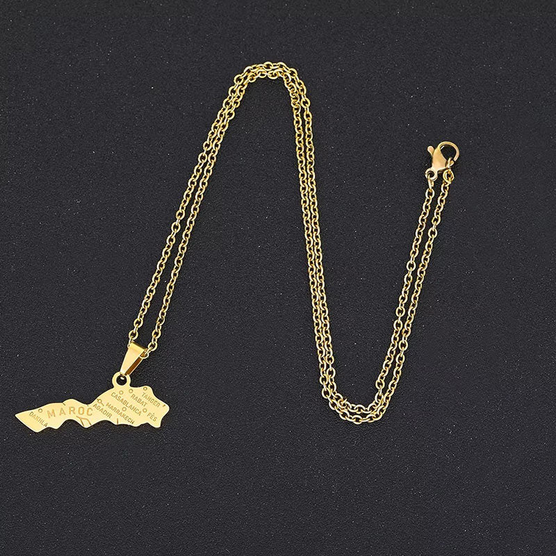Collier Carte du Maroc
