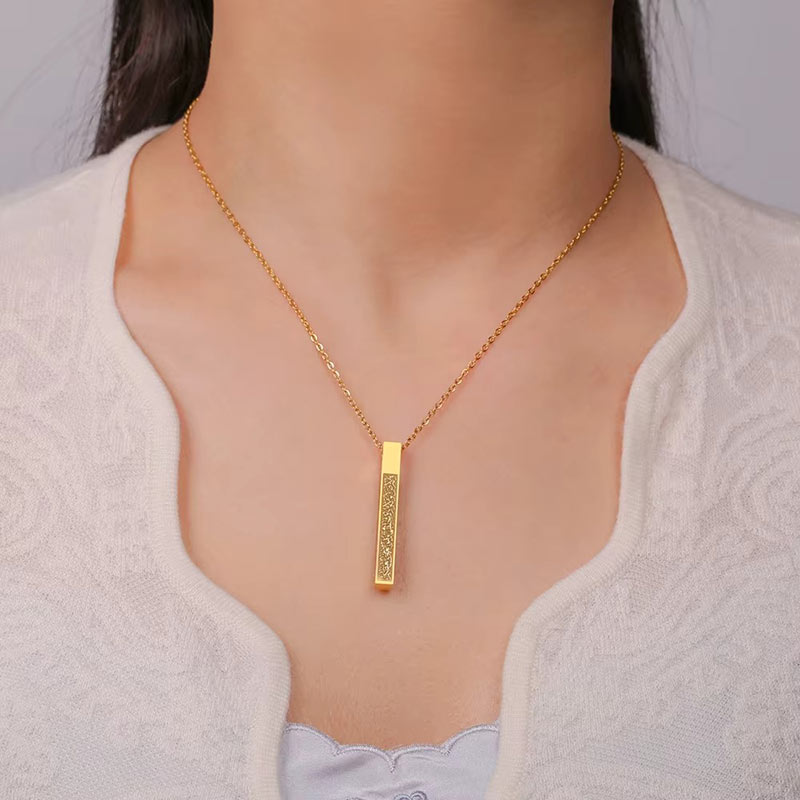 Collier Ayat Pendentif Gravé