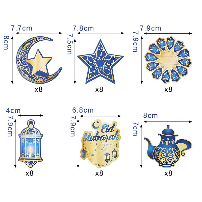 Lot de 48 Porte-Sucettes Décoratifs Eid