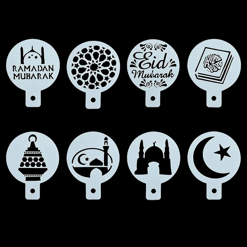 Lot de 8 Pochoirs Baraka – Décorations Café & Pâtisserie