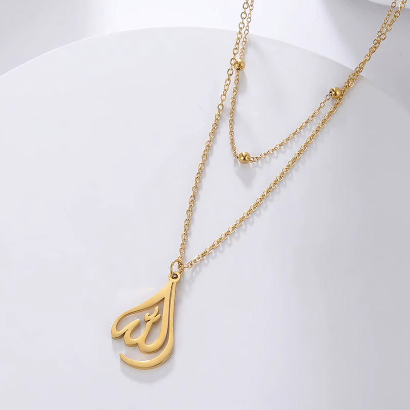 Collier Allah Calligraphie Goutte d’Eau