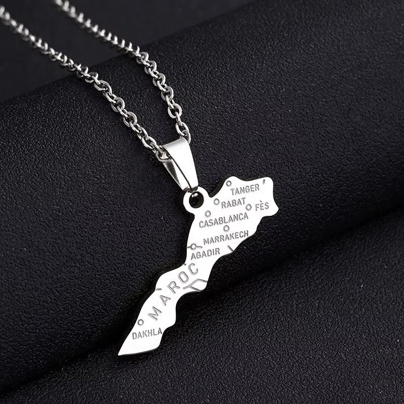 Collier Carte du Maroc