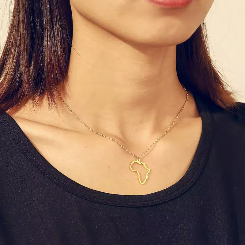 Collier Talisman Sahara – Carte d’Afrique